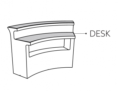 Столешница стеклянная для барной стойки SLIDE Break Bar Desk стекло закаленное Фото 2