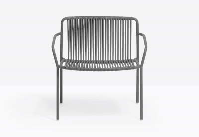 Лаунж-кресло металлическое PEDRALI Tribeca сталь, ПВХ антрацит Фото 4