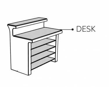 Столешница стеклянная для барной стойки SLIDE Break Line Desk стекло закаленное Фото 2