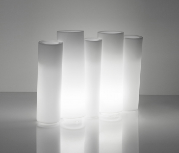 Кашпо-ограждение пластиковое светящееся SLIDE Bamboo Lighting полиэтилен белый Фото 4