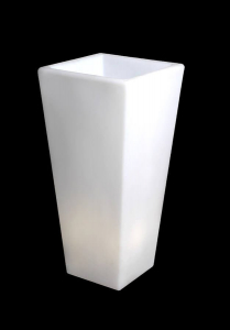 Кашпо пластиковое светящееся SLIDE Y-Pot Lighting полиэтилен белый Фото 12