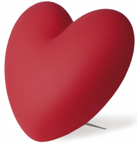 Светильник пластиковый настольный Сердце SLIDE Love Lighting полиэтилен, металл красный Фото 1