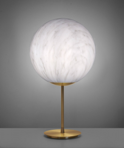 Светильник пластиковый настольный SLIDE Mineral Stand Lighting латунь, полиэтилен белый, серый Фото 4