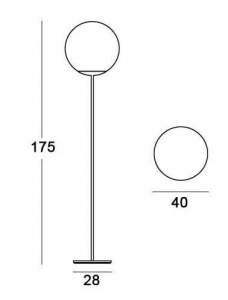 Торшер пластиковый SLIDE Mineral Stand Lighting латунь, полиэтилен белый, красный Фото 2