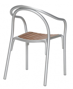Кресло металлическое PEDRALI Soul Outdoor алюминий, тик алюминиевый, натуральный Фото 1