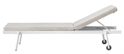 Шезлонг металлический с обивкой PEDRALI Rail 2 алюминий, нержавеющая сталь, текстилен белый Фото 1
