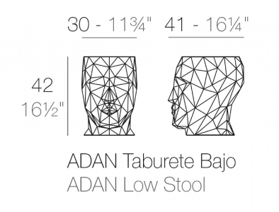 Табурет пластиковый Vondom Adan Basic полиэтилен Фото 2