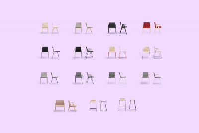 Лаунж-кресло с мягкой обивкой PEDRALI Osaka ясень, сталь, ткань беленый ясень, черный, красный Фото 9