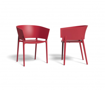 Кресло пластиковое Vondom Africa Basic полипропилен, стекловолокно красный Фото 6