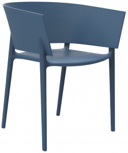 Кресло пластиковое Vondom Africa Basic полипропилен, стекловолокно синий нави Фото 1