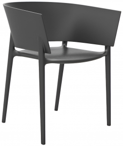 Кресло пластиковое Vondom Africa Revolution переработанный полипропилен темно-серый Manta Фото 4