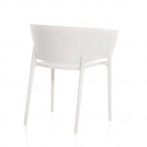 Кресло пластиковое Vondom Africa Basic полипропилен, стекловолокно белый Фото 6