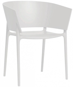 Кресло пластиковое Vondom Africa Revolution переработанный полипропилен белый Milos Фото 10