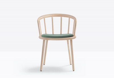 Кресло деревянное с обивкой PEDRALI Nym фанера, ясень, ткань Фото 6