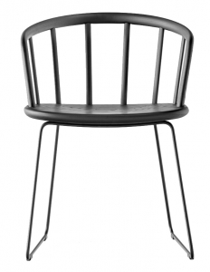 Кресло деревянное на полозьях PEDRALI Nym сталь, ясень Фото 1