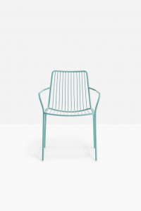 Кресло металлическое с высокой спинкой PEDRALI Nolita сталь голубой Фото 6