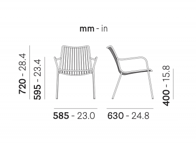 Лаунж-кресло металлическое PEDRALI Nolita сталь белый Фото 2
