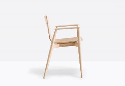 Кресло деревянное PEDRALI Malmo ясень, фанера беленый ясень Фото 4