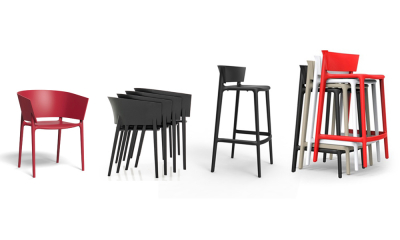 Стул пластиковый барный Vondom Africa Basic полипропилен, стекловолокно черный Фото 8