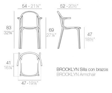 Кресло пластиковое Vondom Brooklyn Basic полипропилен, стекловолокно зеленый Фото 2