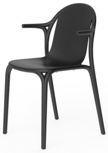 Кресло пластиковое Vondom Brooklyn Revolution переработанный полипропилен темно-серый Manta Фото 4