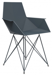 Кресло пластиковое Vondom Faz Basic сталь, полипропилен черный Фото 1
