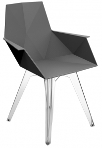 Кресло пластиковое Vondom Faz Basic поликарбонат, полипропилен черный Фото 1