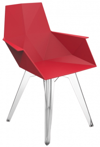 Кресло пластиковое Vondom Faz Basic поликарбонат, полипропилен красный Фото 1