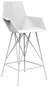 Кресло пластиковое полубарное Vondom Faz Basic сталь, полипропилен белый Фото 1
