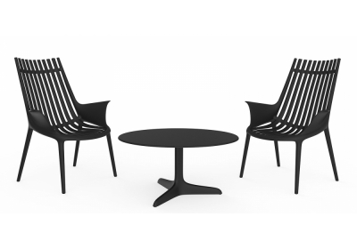 Кресло пластиковое Vondom Ibiza Basic полипропилен, стекловолокно черный Фото 15