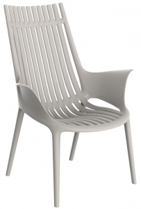 Кресло пластиковое Vondom Ibiza Basic полипропилен, стекловолокно слоновая кость Фото 1