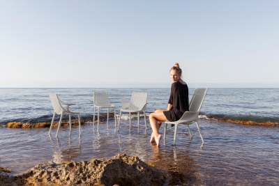 Кресло пластиковое Vondom Ibiza Basic полипропилен, стекловолокно слоновая кость Фото 5