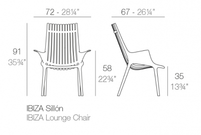 Кресло пластиковое Vondom Ibiza Revolution переработанный полипропилен темно-серый Manta Фото 2
