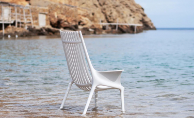 Кресло пластиковое Vondom Ibiza Revolution переработанный полипропилен белый Milos Фото 6