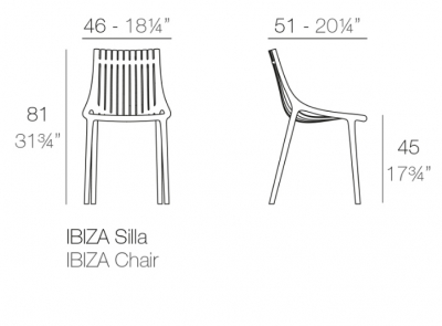 Стул пластиковый Vondom Ibiza Basic полипропилен, стекловолокно слоновая кость Фото 2
