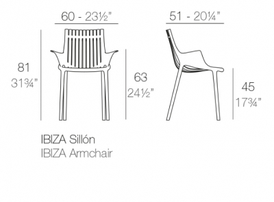Кресло пластиковое Vondom Ibiza Basic полипропилен, стекловолокно белый Фото 2