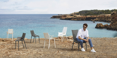 Кресло пластиковое Vondom Ibiza Revolution переработанный полипропилен бежевый Cala Фото 7