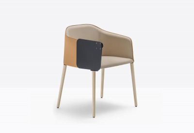 Кресло со столиком PEDRALI Laja ясень, ткань, компакт-ламинат HPL Фото 9