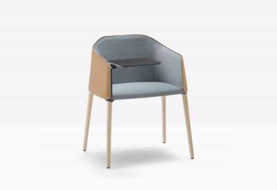 Кресло со столиком PEDRALI Laja ясень, ткань, компакт-ламинат HPL Фото 7