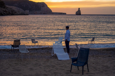 Лежак пластиковый Vondom Ibiza Revolution переработанный полипропилен белый Milos Фото 20