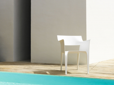 Кресло пластиковое Vondom Hidra Basic полипропилен, стекловолокно белый Фото 5