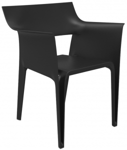 Кресло пластиковое Vondom Pedrera Revolution переработанный полипропилен темно-серый Manta Фото 4