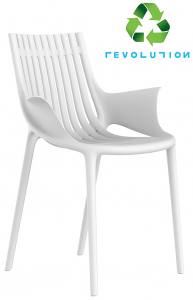 Кресло пластиковое Vondom Ibiza Revolution переработанный полипропилен белый Milos Фото 1