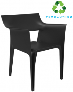Кресло пластиковое Vondom Pedrera Revolution переработанный полипропилен темно-серый Manta Фото 1