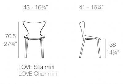 Стул пластиковый детский Vondom Love Mini Basic полипропилен, стекловолокно слоновая кость Фото 2