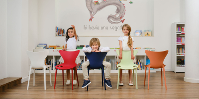 Стул пластиковый детский Vondom Love Mini Basic полипропилен, стекловолокно красный Фото 4
