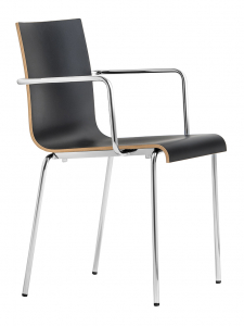 Кресло ламинированное PEDRALI Kuadra XL сталь, фанера Фото 1