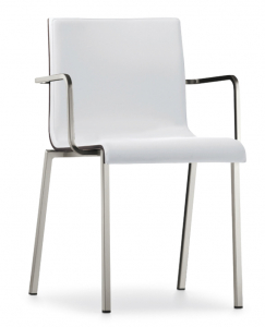 Кресло деревянное с обивкой PEDRALI Kuadra XL сталь, фанера, шпон, ткань Фото 1