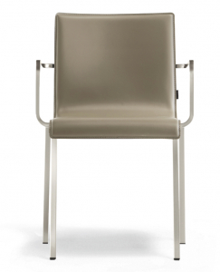 Кресло с мягкой обивкой PEDRALI Kuadra XL сталь, кожа Фото 1