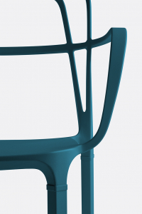 Кресло пластиковое PEDRALI Intrigo алюминий синий Фото 5